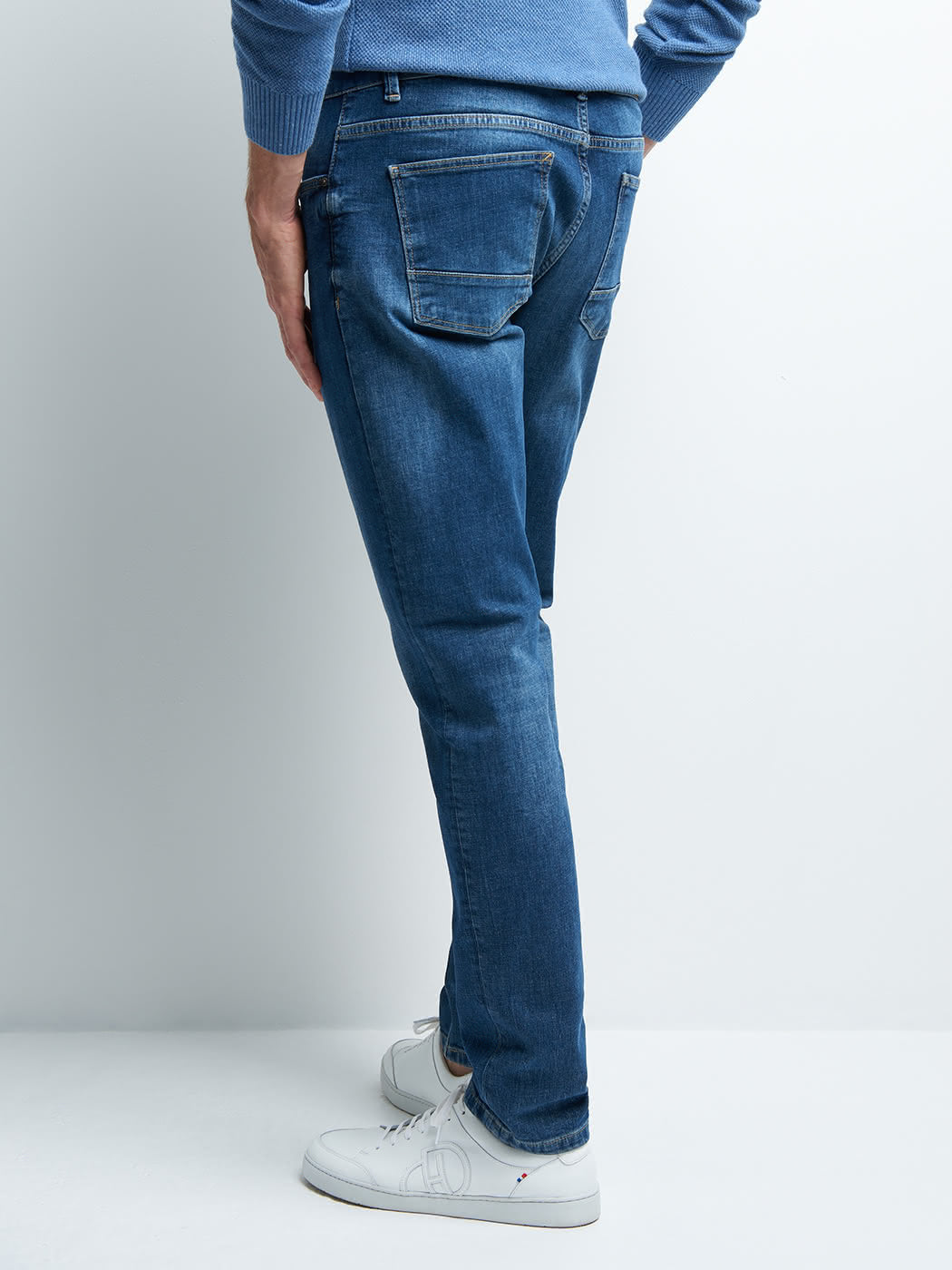 Jean denim slim en coton mélangé - DEVRED 1902