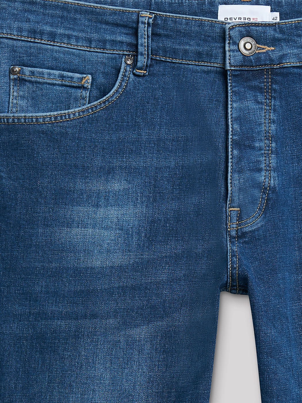 Jean denim slim en coton mélangé - DEVRED 1902