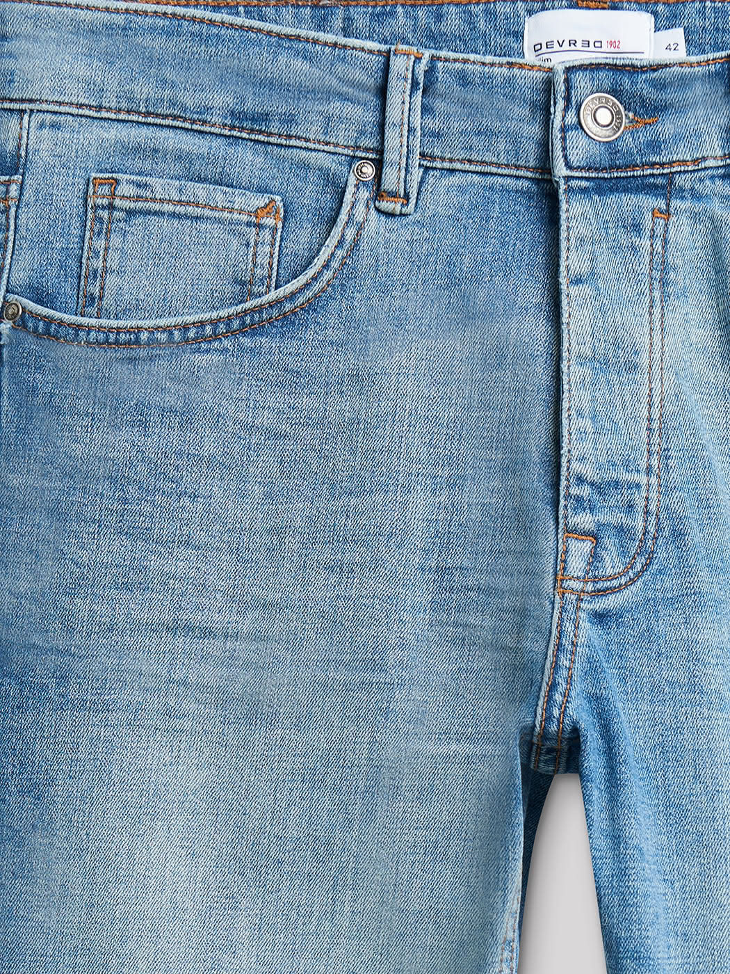 Jean denim slim en coton mélangé - DEVRED 1902