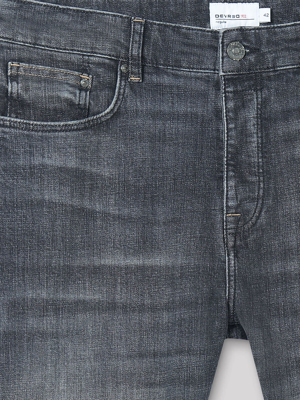 Jean denim regular en coton mélangé - DEVRED 1902