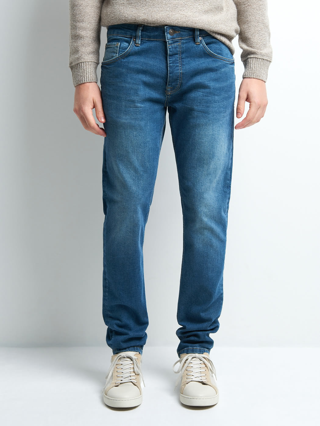 Jean denim slim en coton mélangé - DEVRED 1902