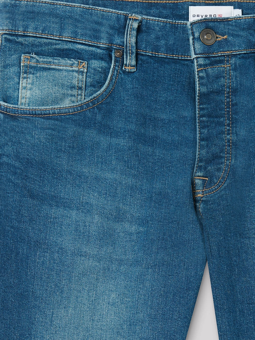 Jean denim slim en coton mélangé - DEVRED 1902
