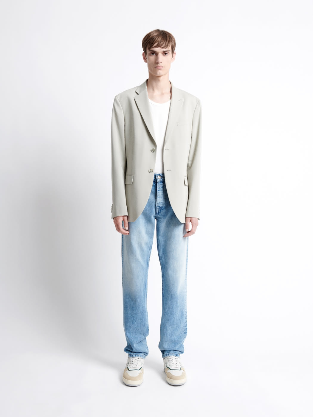 Jean denim regular en coton blanchi - DEVRED 1902