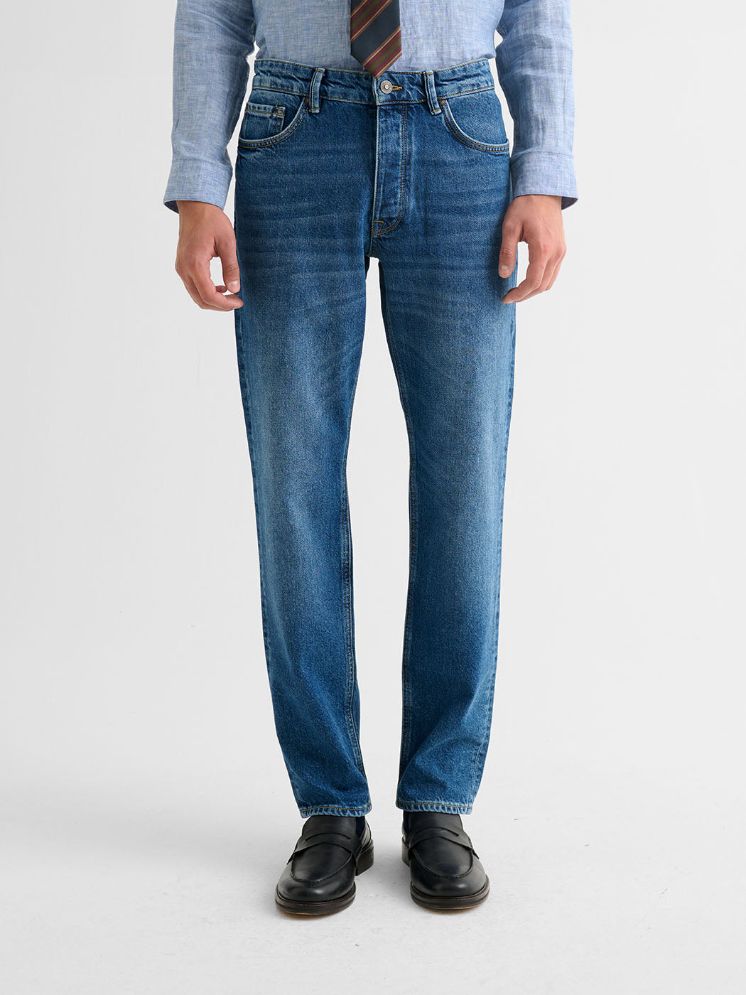 Jean denim délavé regular 100% coton - DEVRED 1902