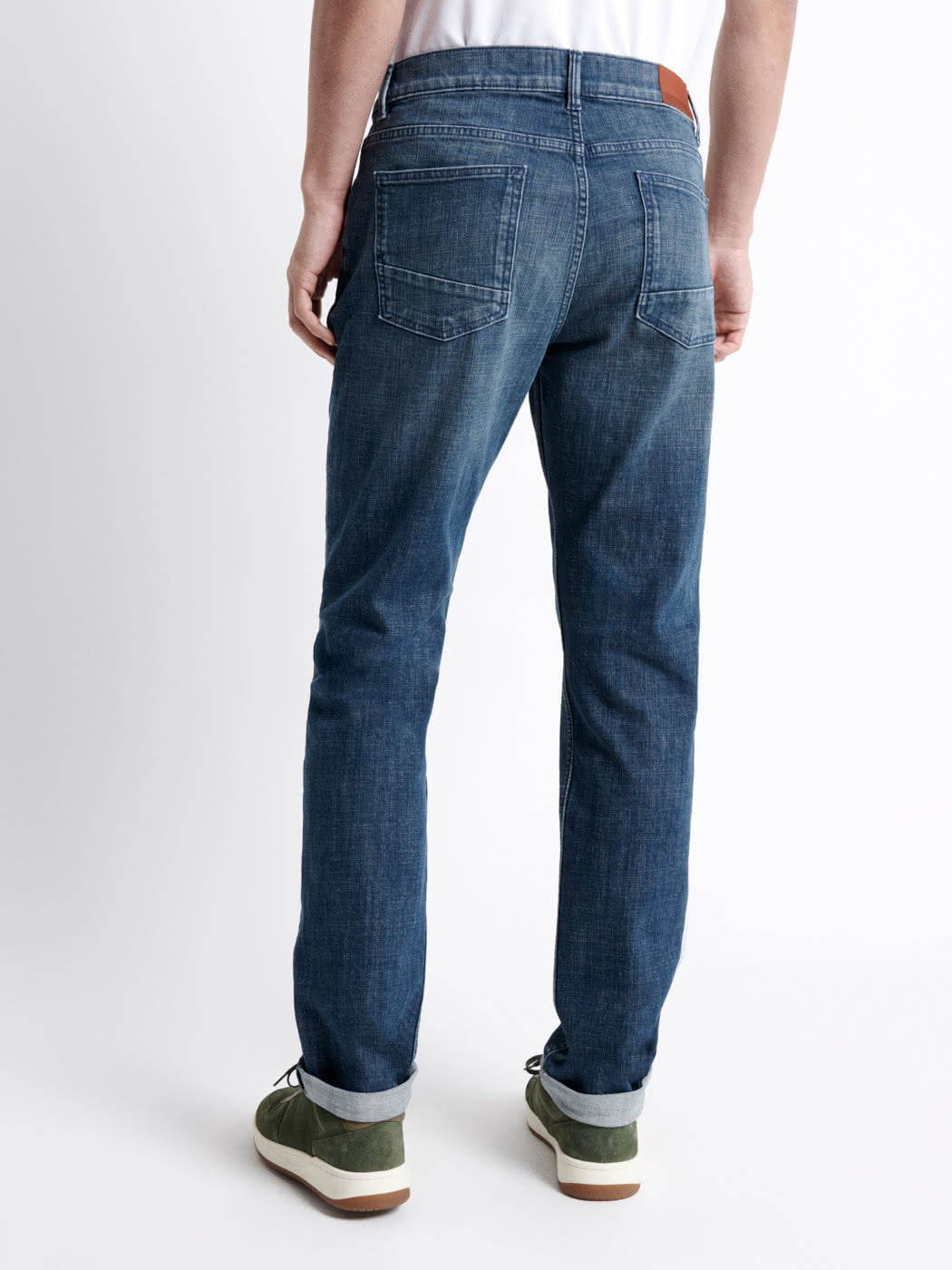 Jean denim délavé en coton stretch - DEVRED 1902