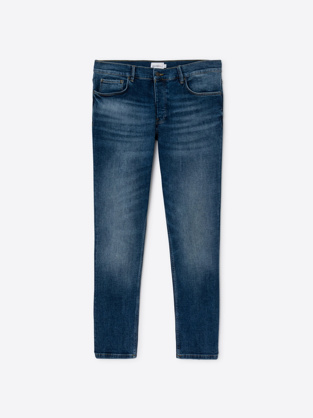 Jean denim faux-uni en coton mélangé - DEVRED 1902
