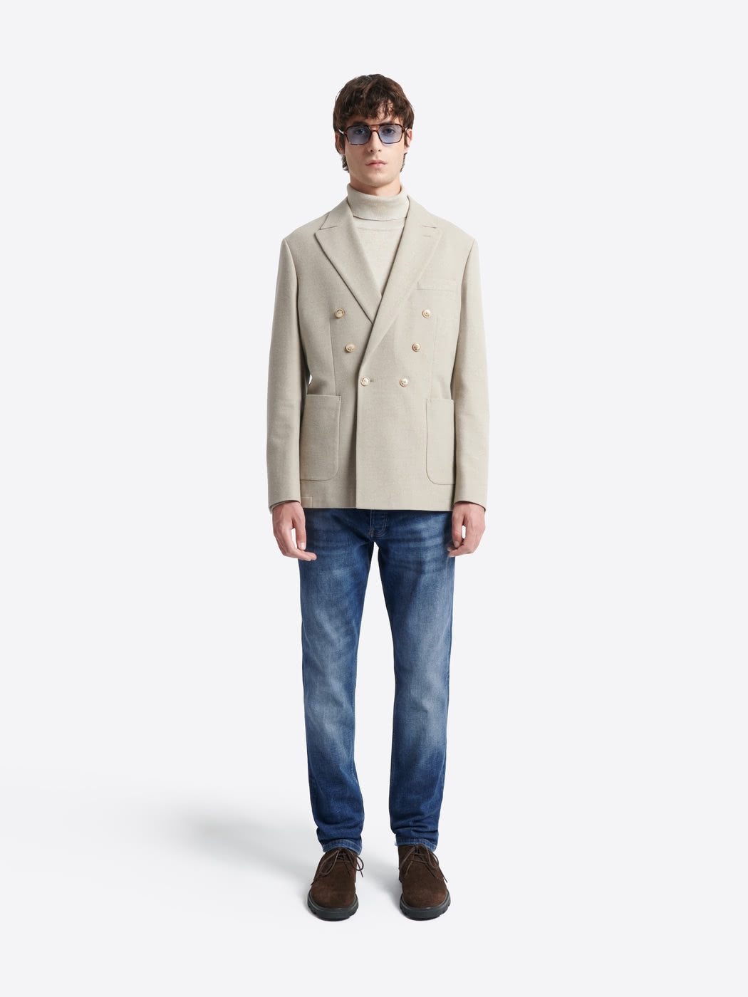 Jean denim faux-uni en coton mélangé - DEVRED 1902