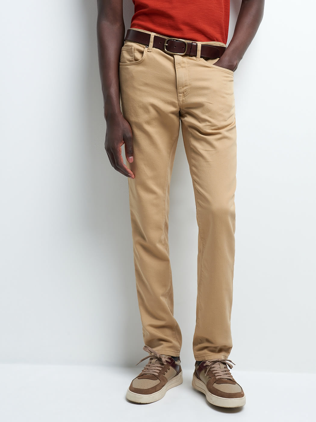Jean couleur slim en coton élasthane uni - DEVRED 1902