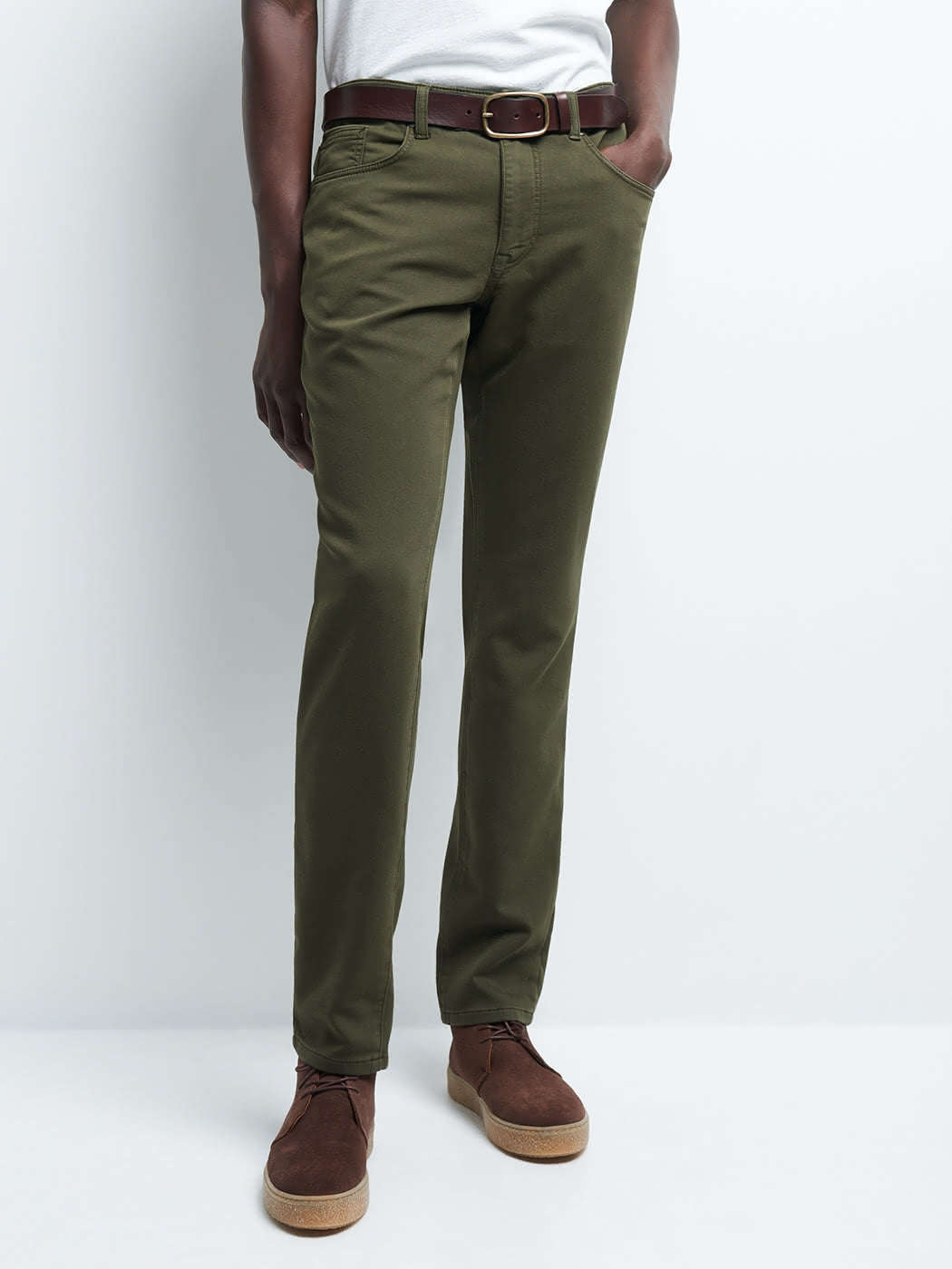 Jean couleur slim en coton élasthane uni - DEVRED 1902