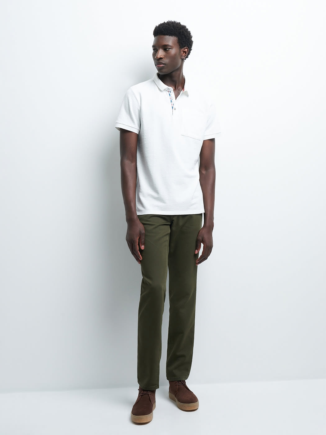 Jean couleur slim en coton élasthane uni - DEVRED 1902