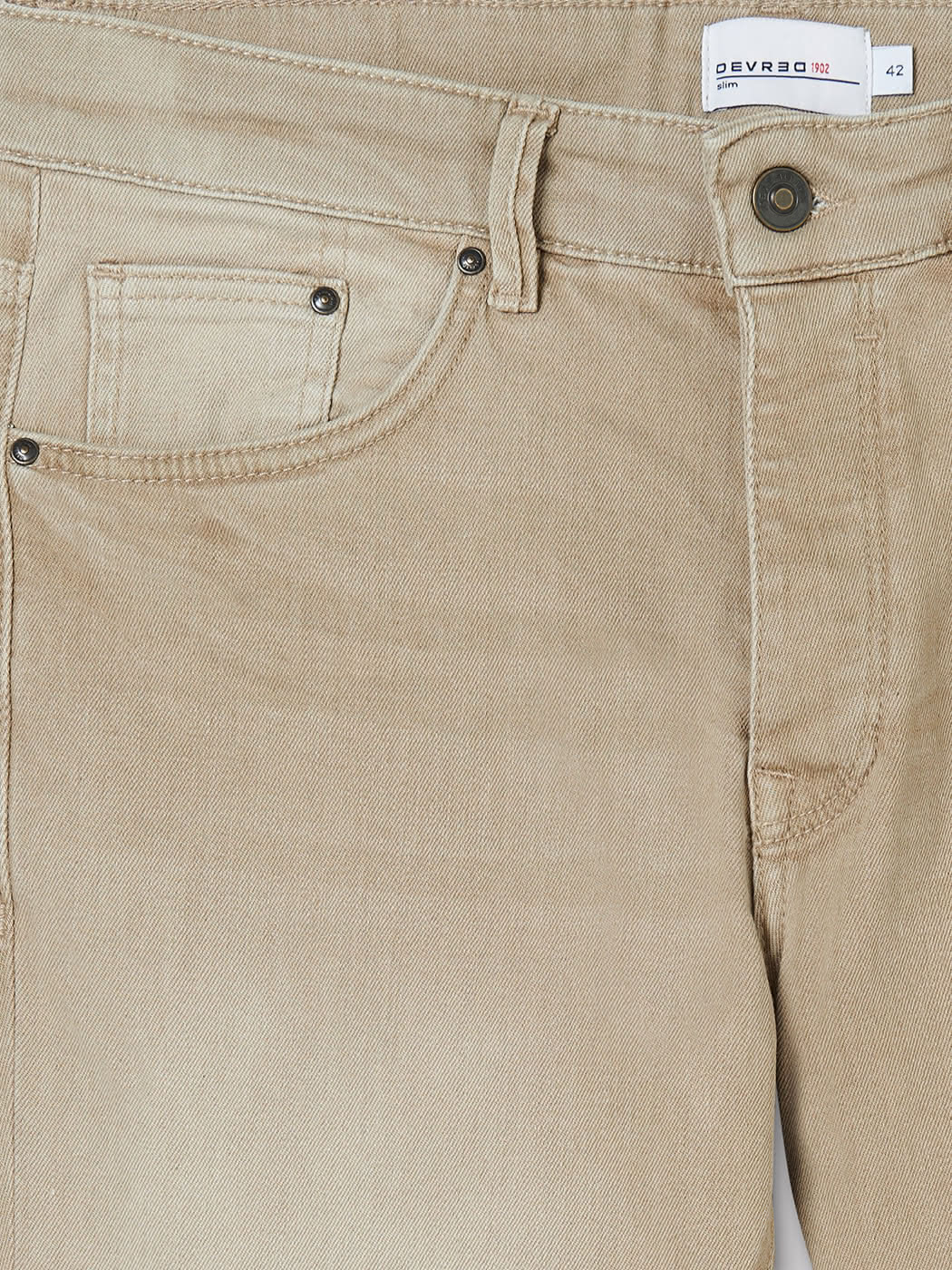 Jean couleur slim stretch délavé - DEVRED 1902