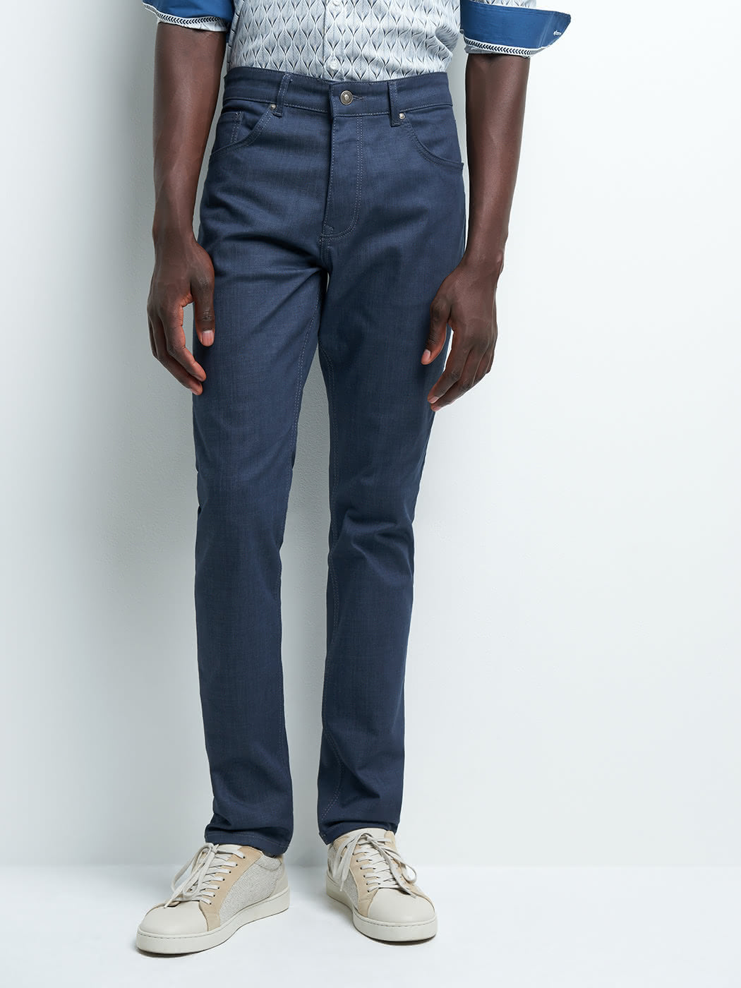 Jean couleur slim en coton élasthane uni - DEVRED 1902