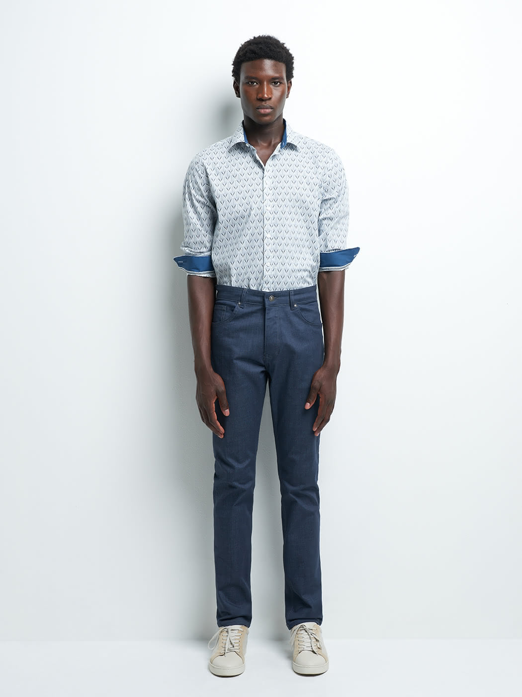 Jean couleur slim en coton élasthane uni - DEVRED 1902