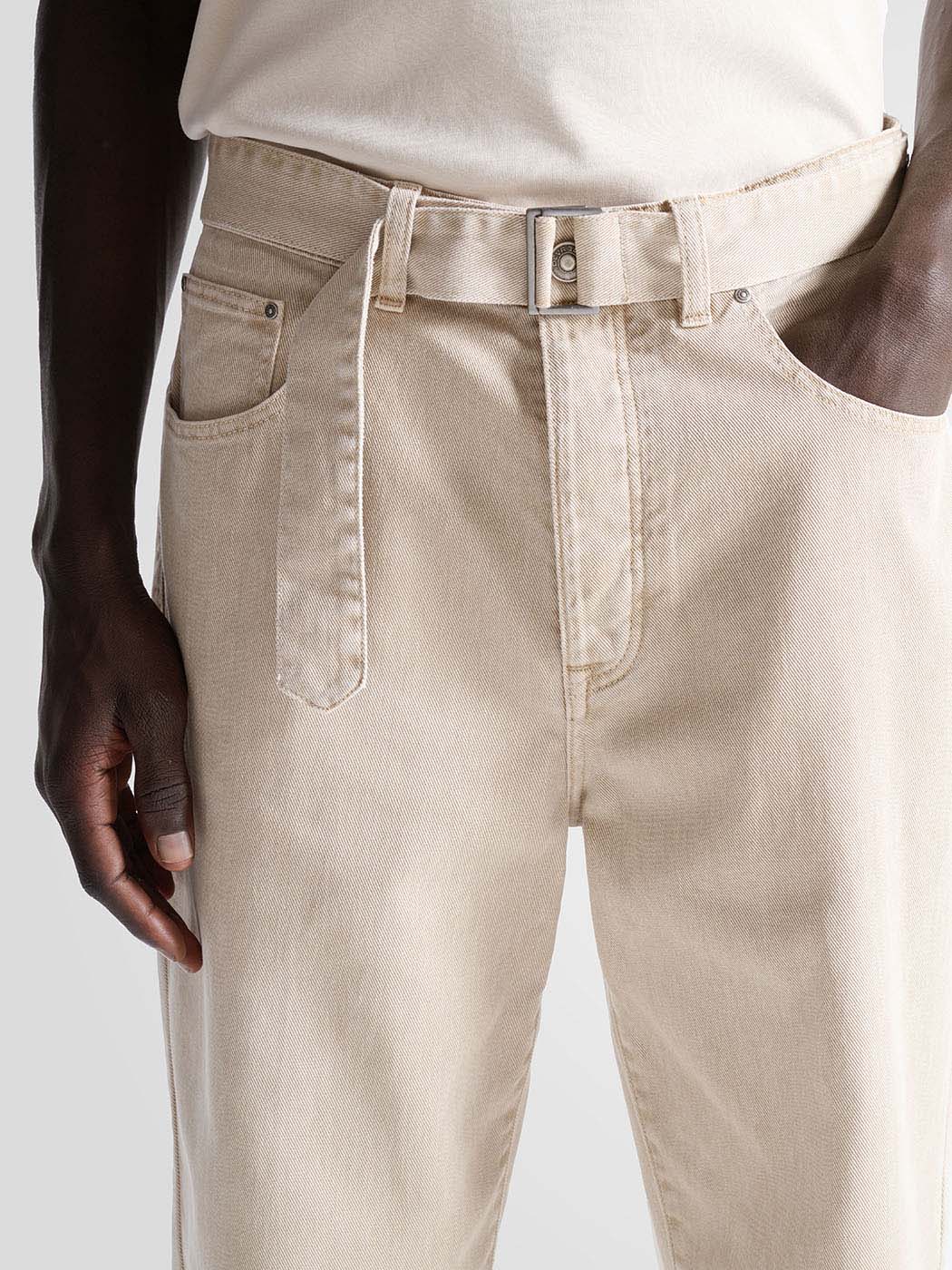 Jean loose ceinturé en twill - L'atelier - DEVRED 1902