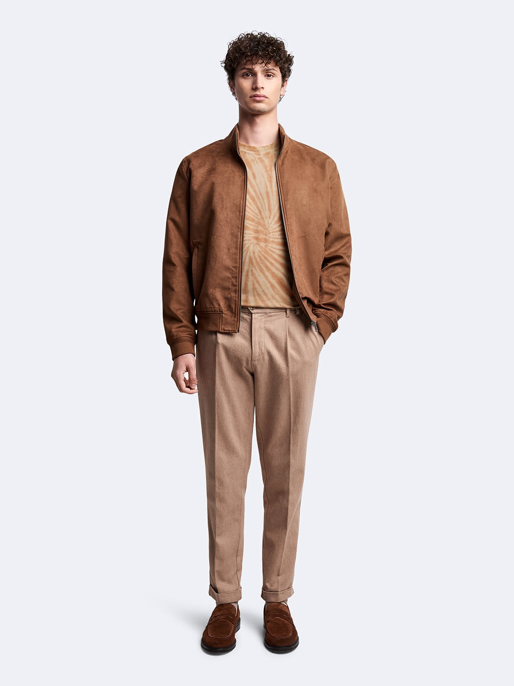 Blouson en suédine col montant - DEVRED 1902