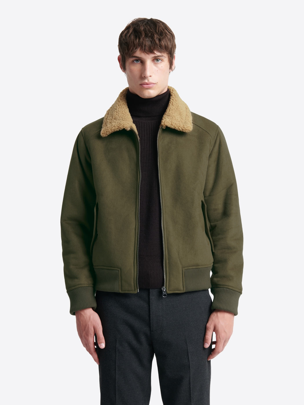 Blouson aviateur col sherpa - L'atelier - DEVRED 1902
