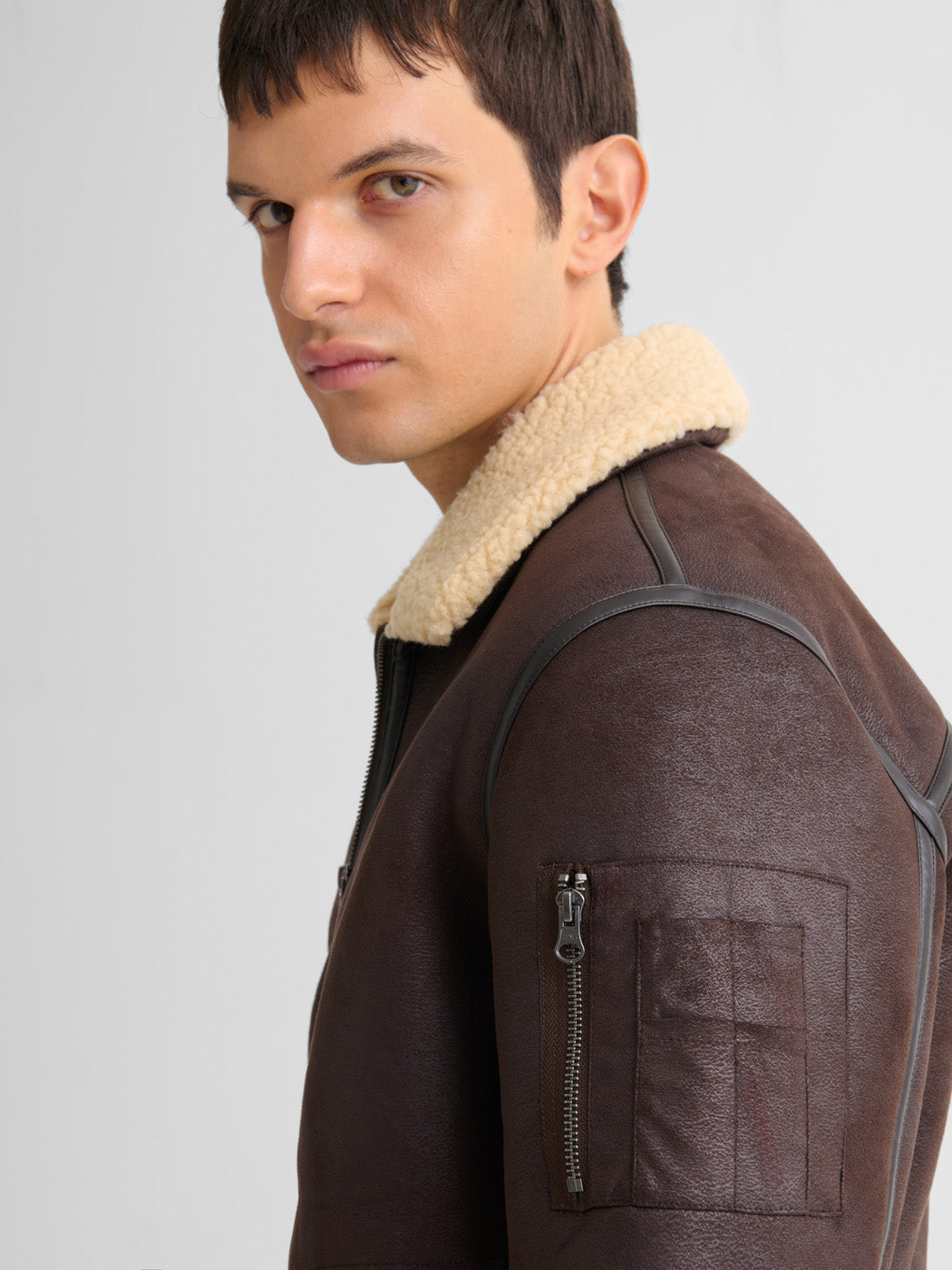 Blouson aviateur col sherpa - DEVRED 1902