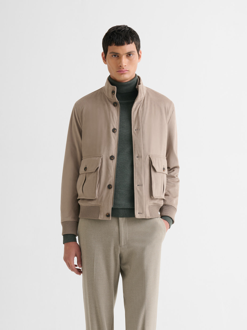 Blouson en suédine col montant - DEVRED 1902