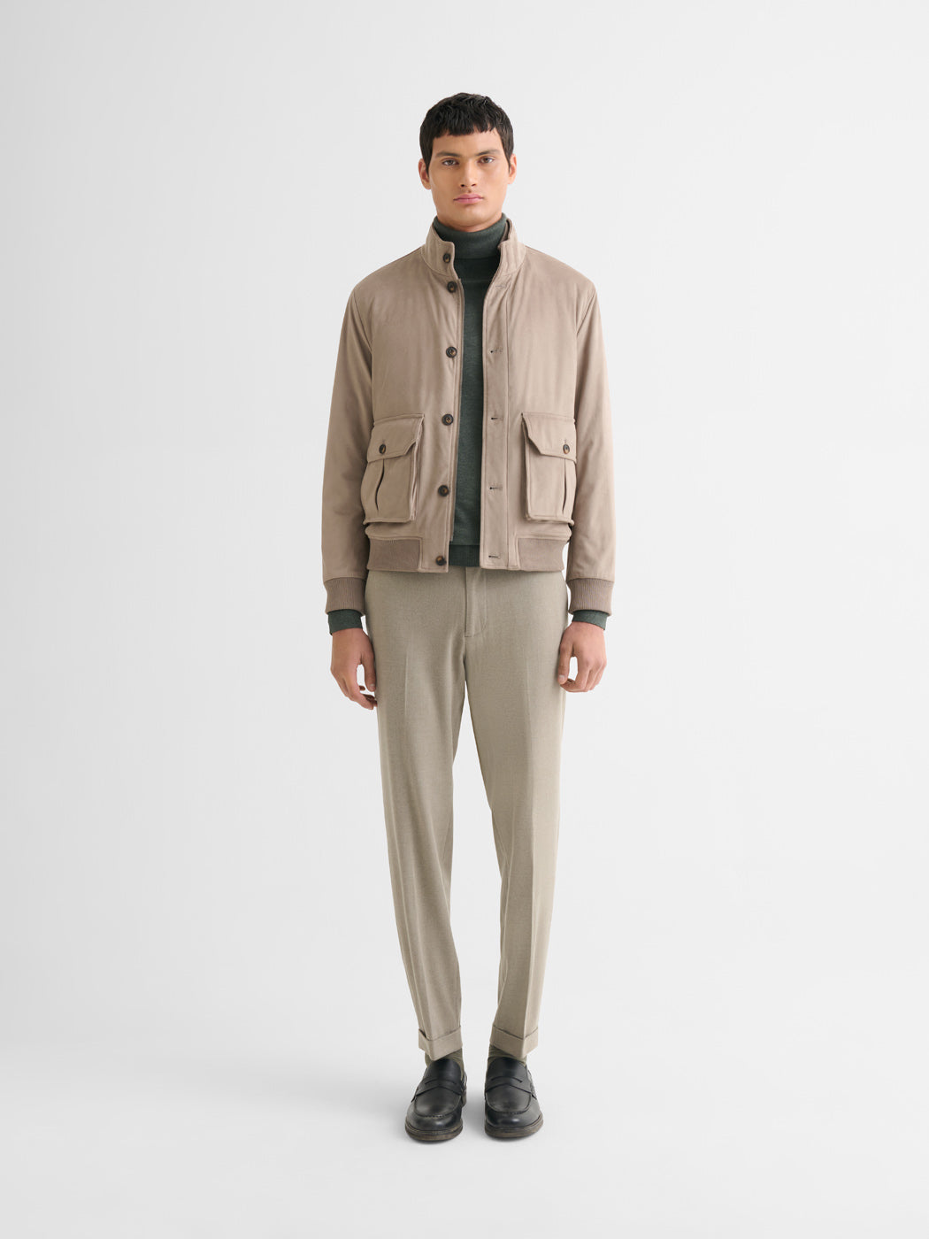Blouson en suédine col montant - DEVRED 1902