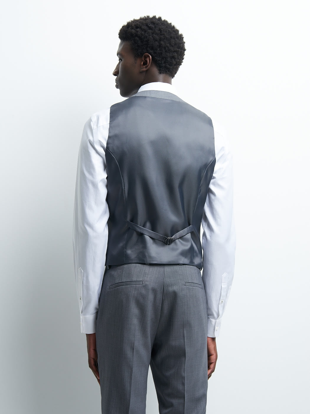 Gilet coordonnable en laine faux uni - DEVRED 1902
