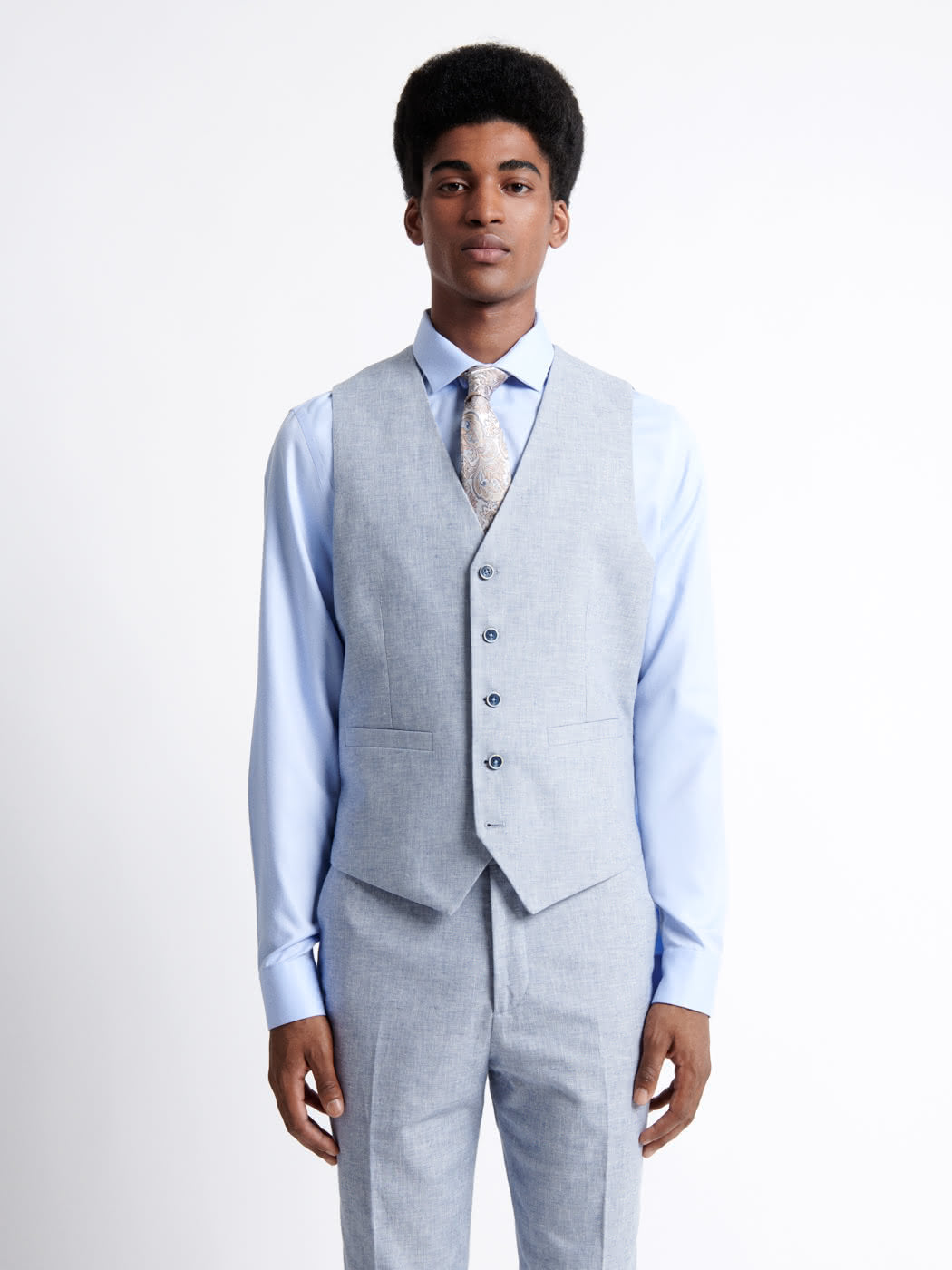 Gilet de costume 100% lin armuré - DEVRED 1902