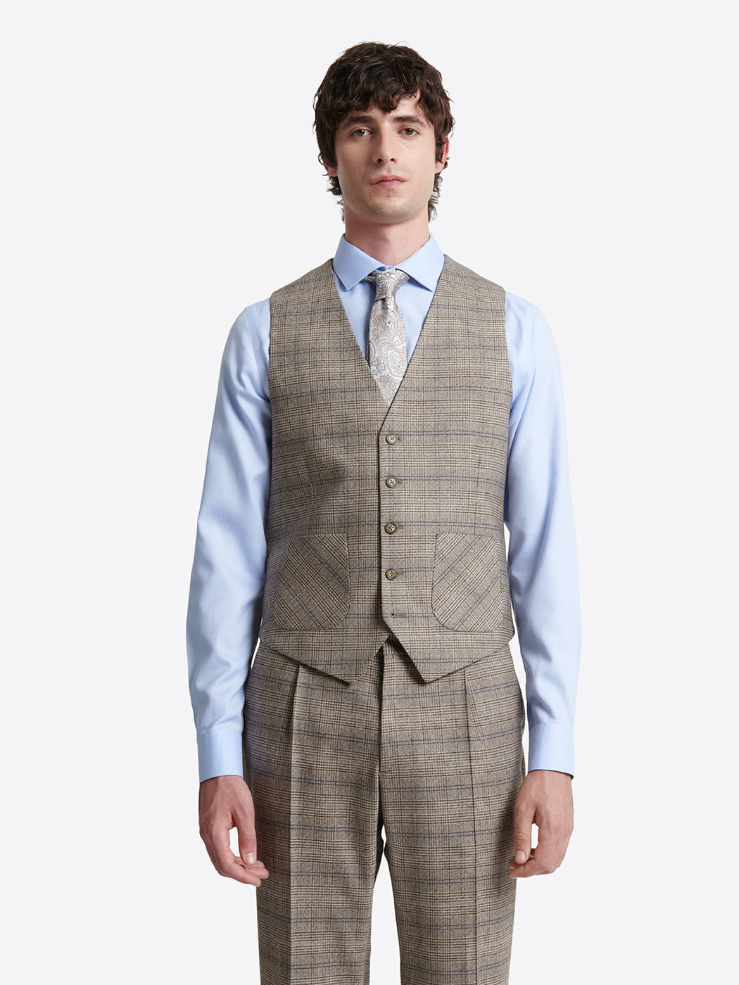 Gilet de costume stretch à carreaux - DEVRED 1902