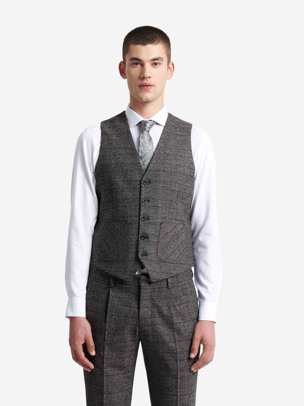 Gilet de costume stretch à carreaux - DEVRED 1902
