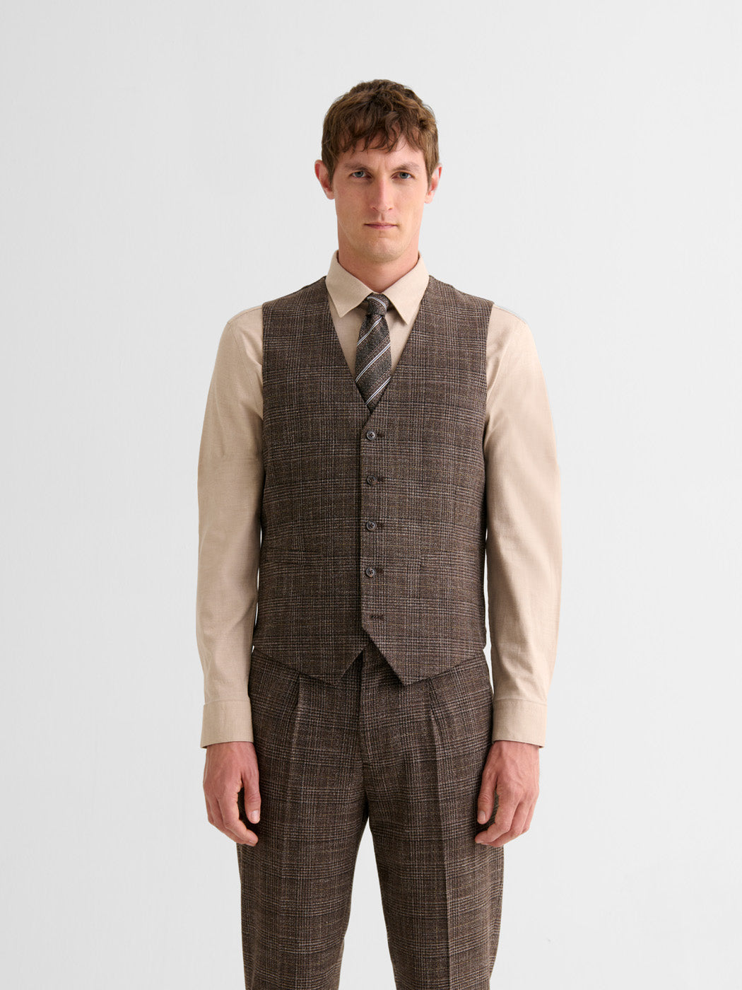 Gilet de costume bistretch à carreaux - DEVRED 1902