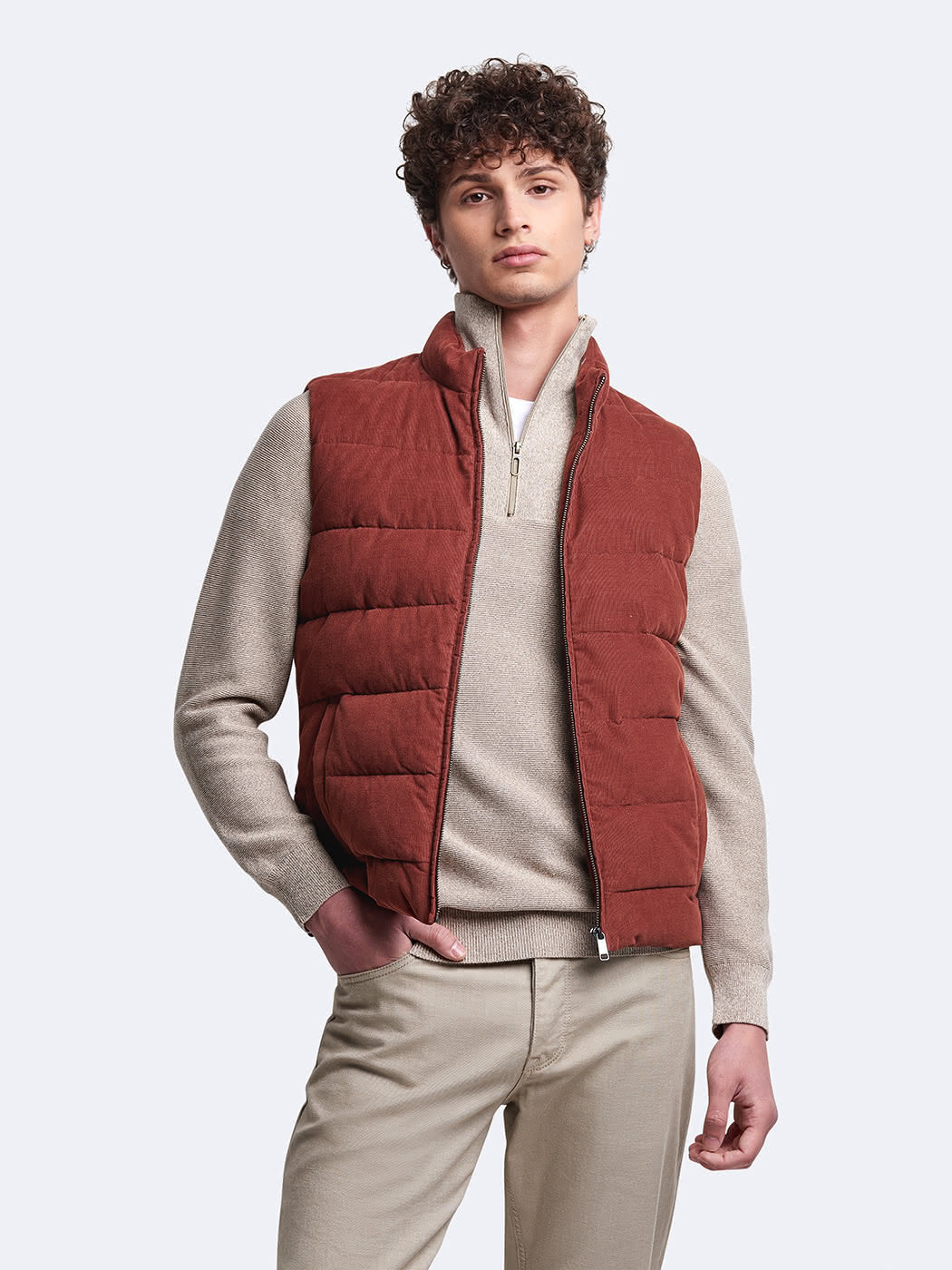 Gilet sans manche zippé en velours - DEVRED 1902