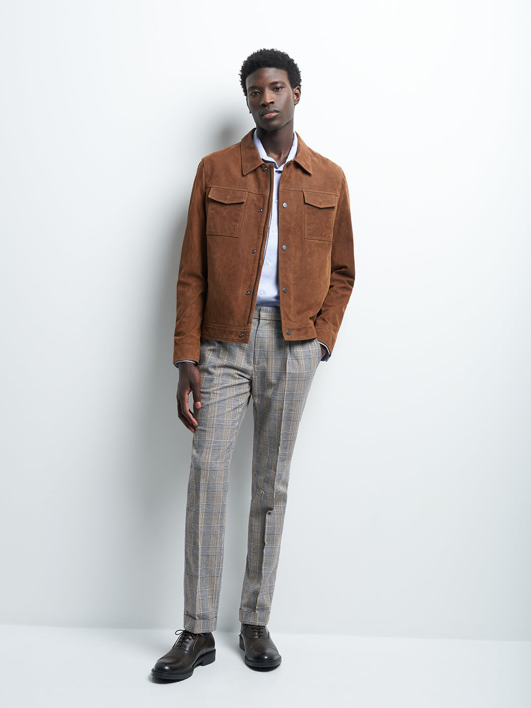 Blouson en cuir col chemise - DEVRED 1902