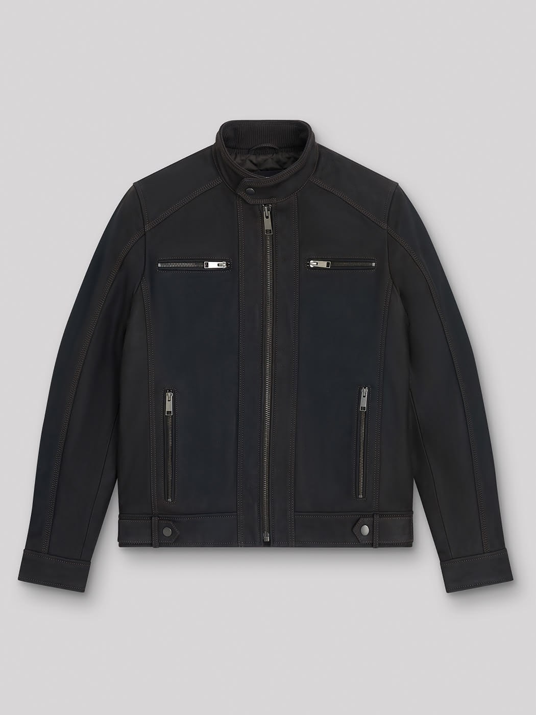 Blouson en cuir col montant - DEVRED 1902
