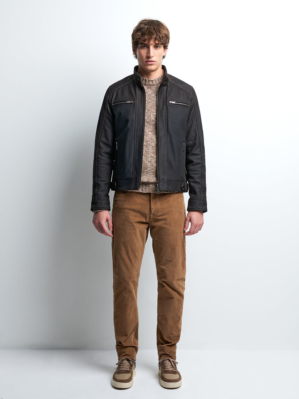 Blouson en cuir col montant - DEVRED 1902