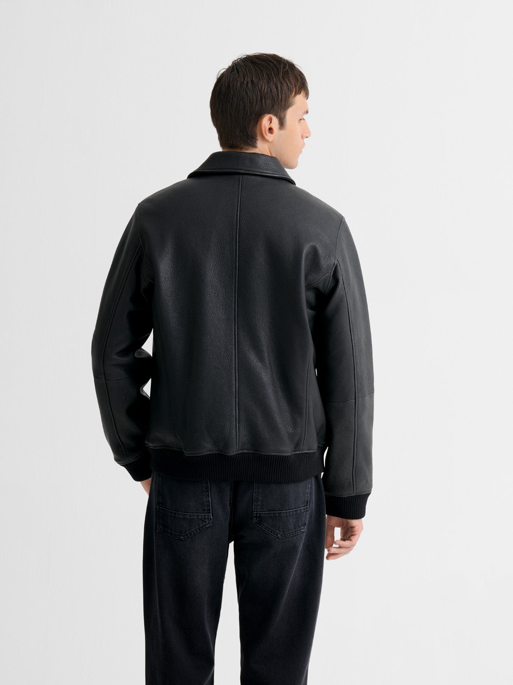 Blouson en cuir col sherpa - DEVRED 1902