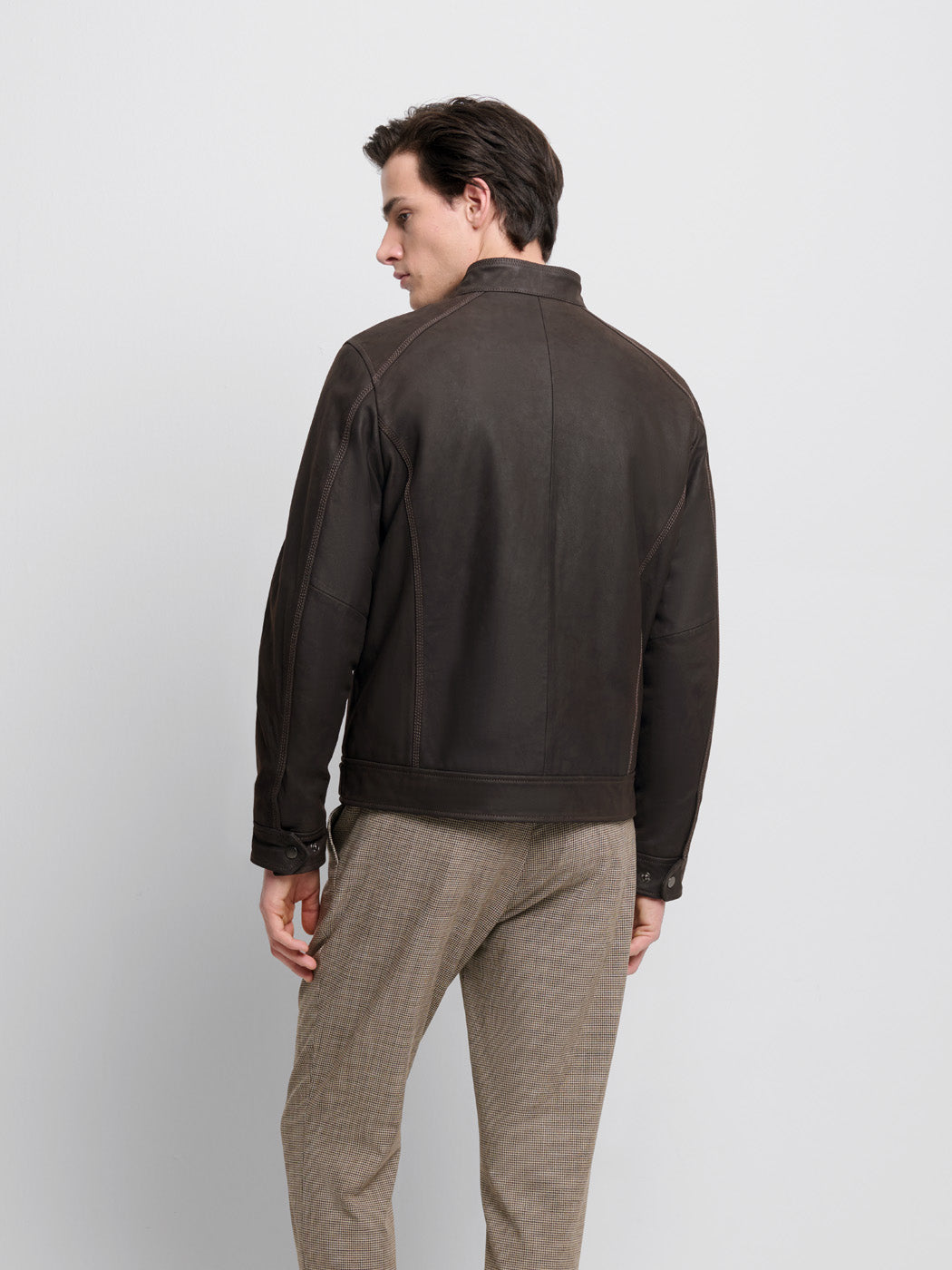 Blouson en cuir col montant - DEVRED 1902