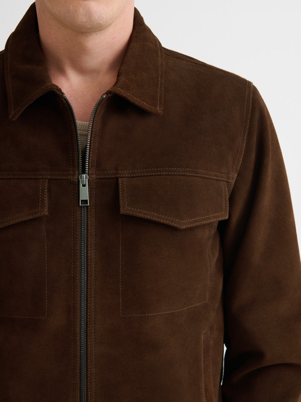 Blouson en cuir col chemise - DEVRED 1902