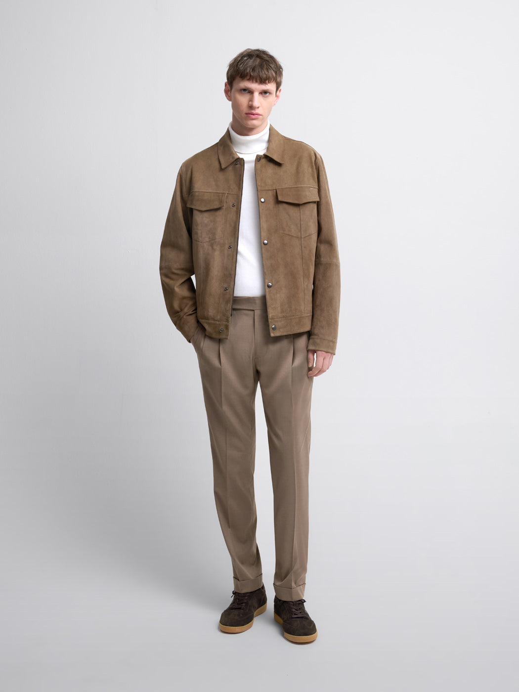 Blouson en cuir col chemise - DEVRED 1902