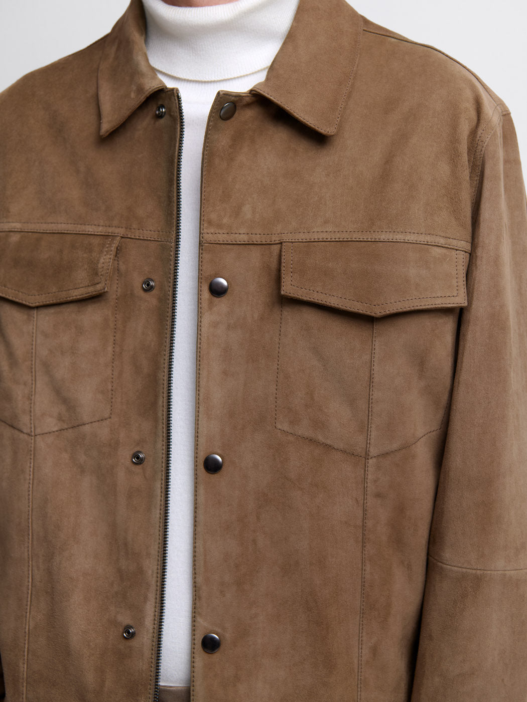 Blouson en cuir col chemise - DEVRED 1902
