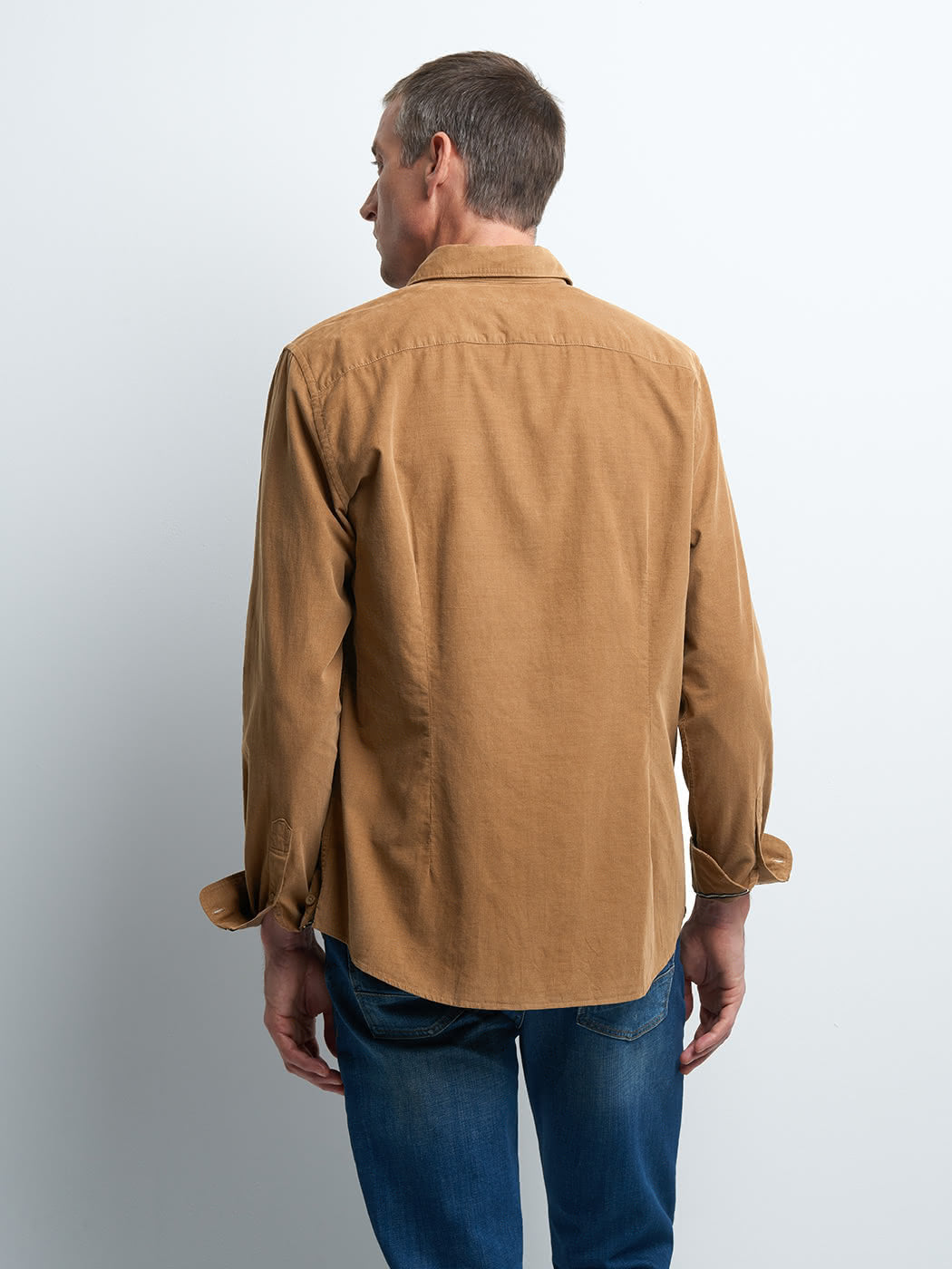 Chemise slim en velours unie - DEVRED 1902