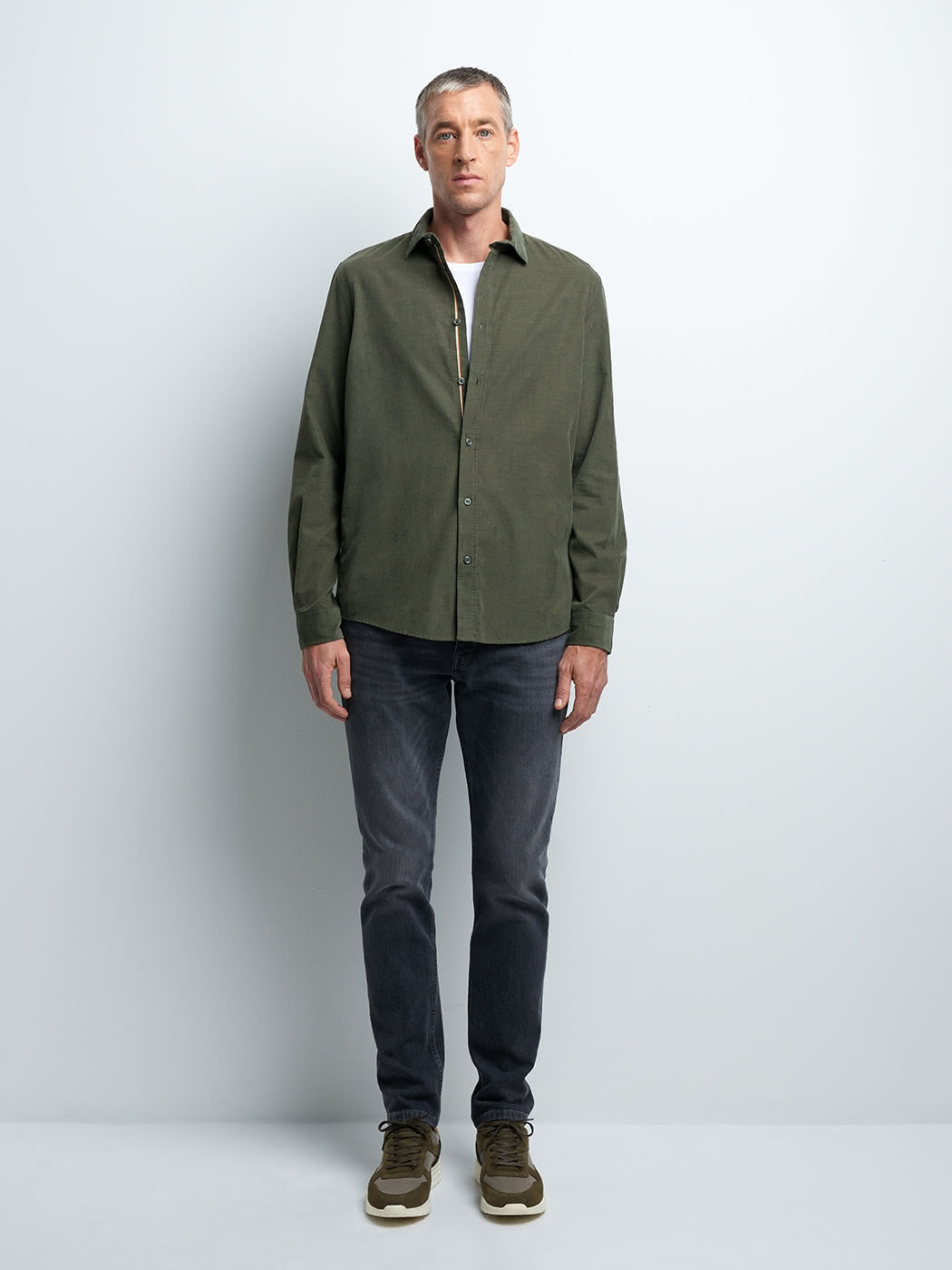 Chemise slim en velours unie - DEVRED 1902