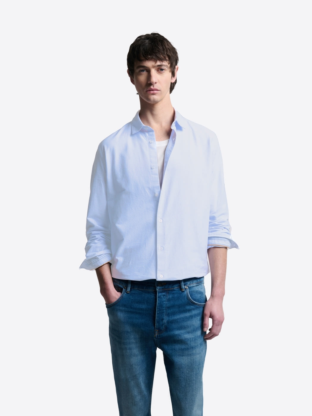 Chemise slim en coton bio unie - DEVRED 1902