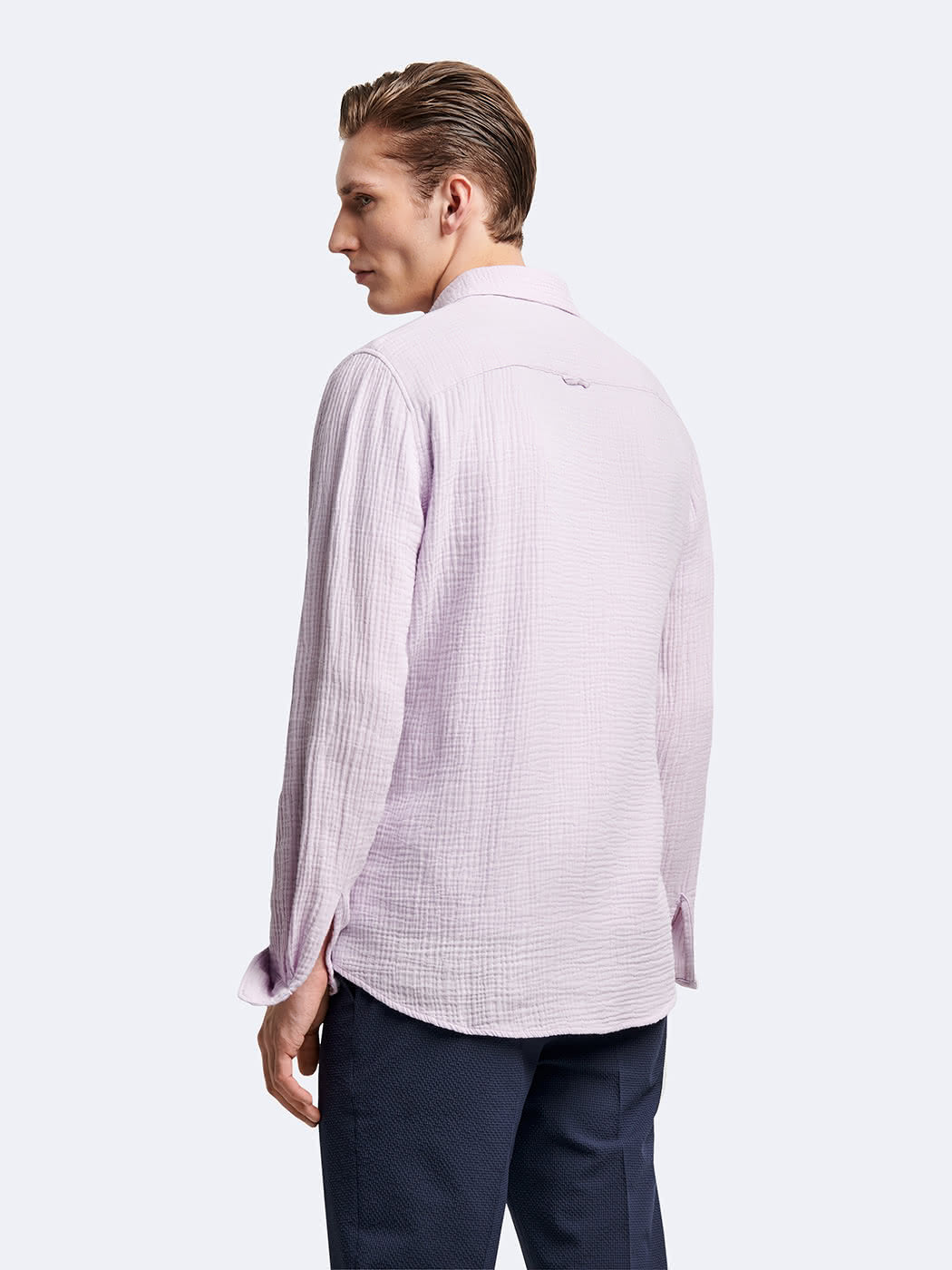 Chemise slim en gaze de coton unie - DEVRED 1902