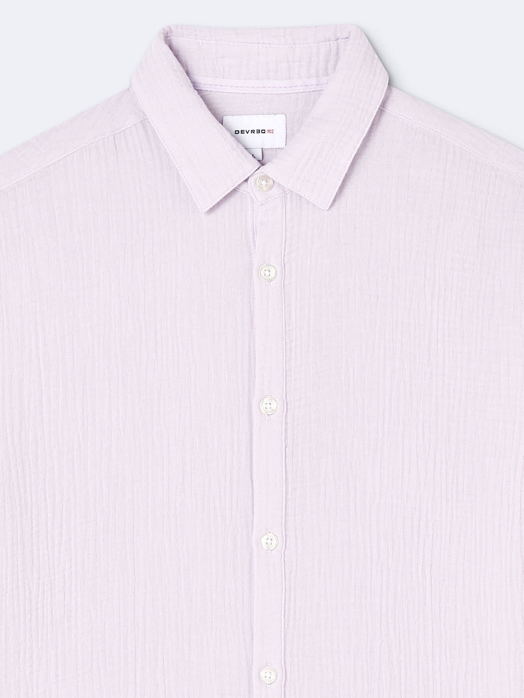 Chemise slim en gaze de coton unie - DEVRED 1902