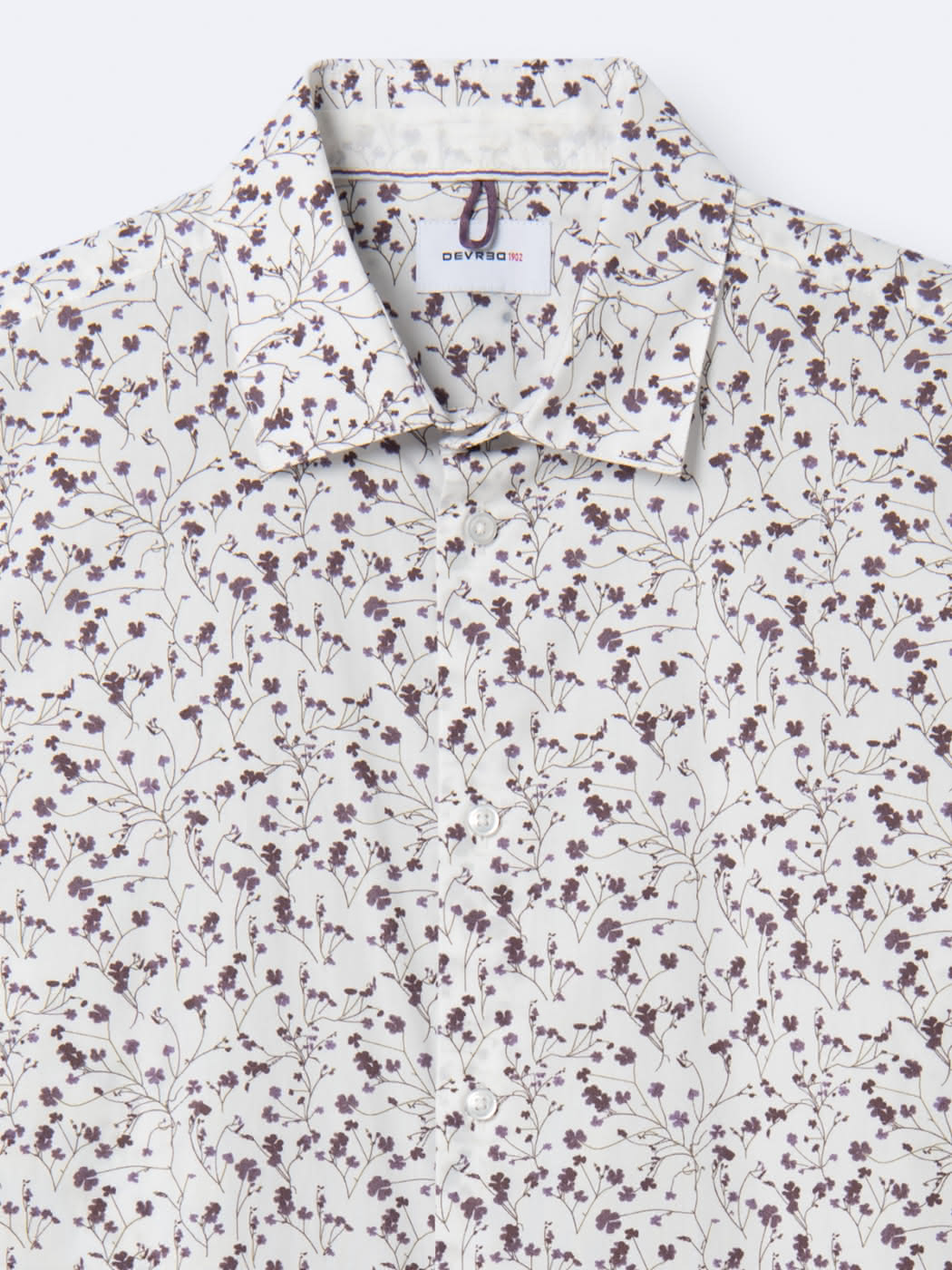 Chemise fleurie en popeline 100% coton - DEVRED 1902
