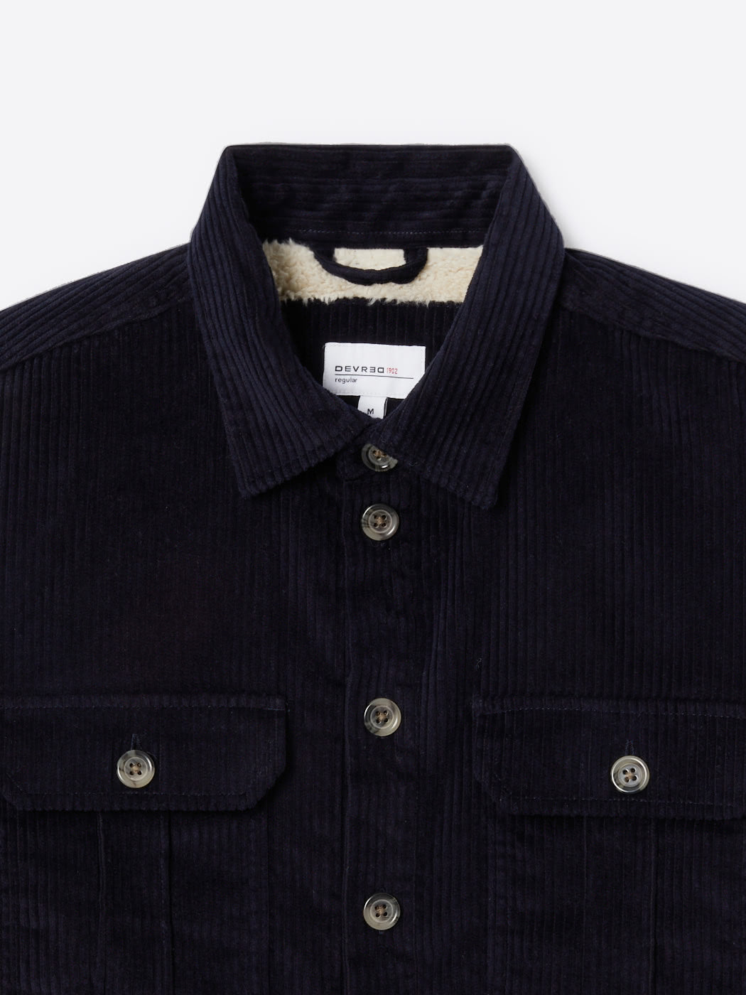 Surchemise regular 100% coton en velours - DEVRED 1902