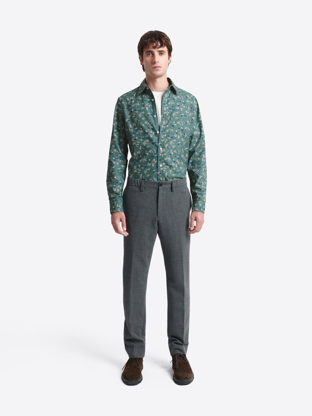 Chemise slim fleurie en coton - DEVRED 1902