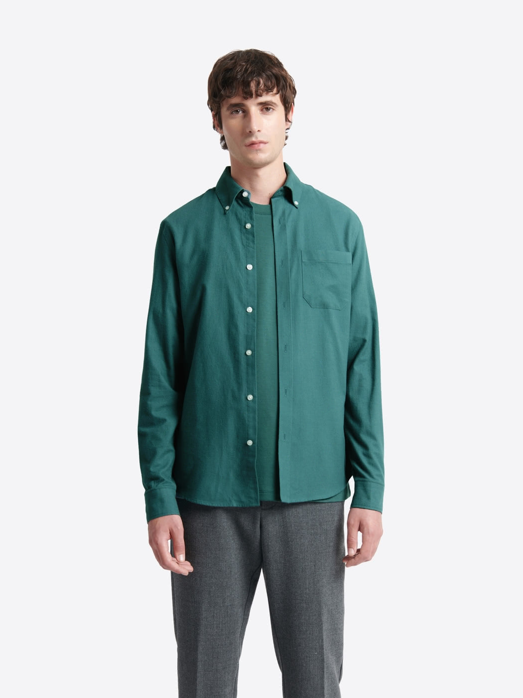 Chemise slim en coton esprit flanelle - DEVRED 1902
