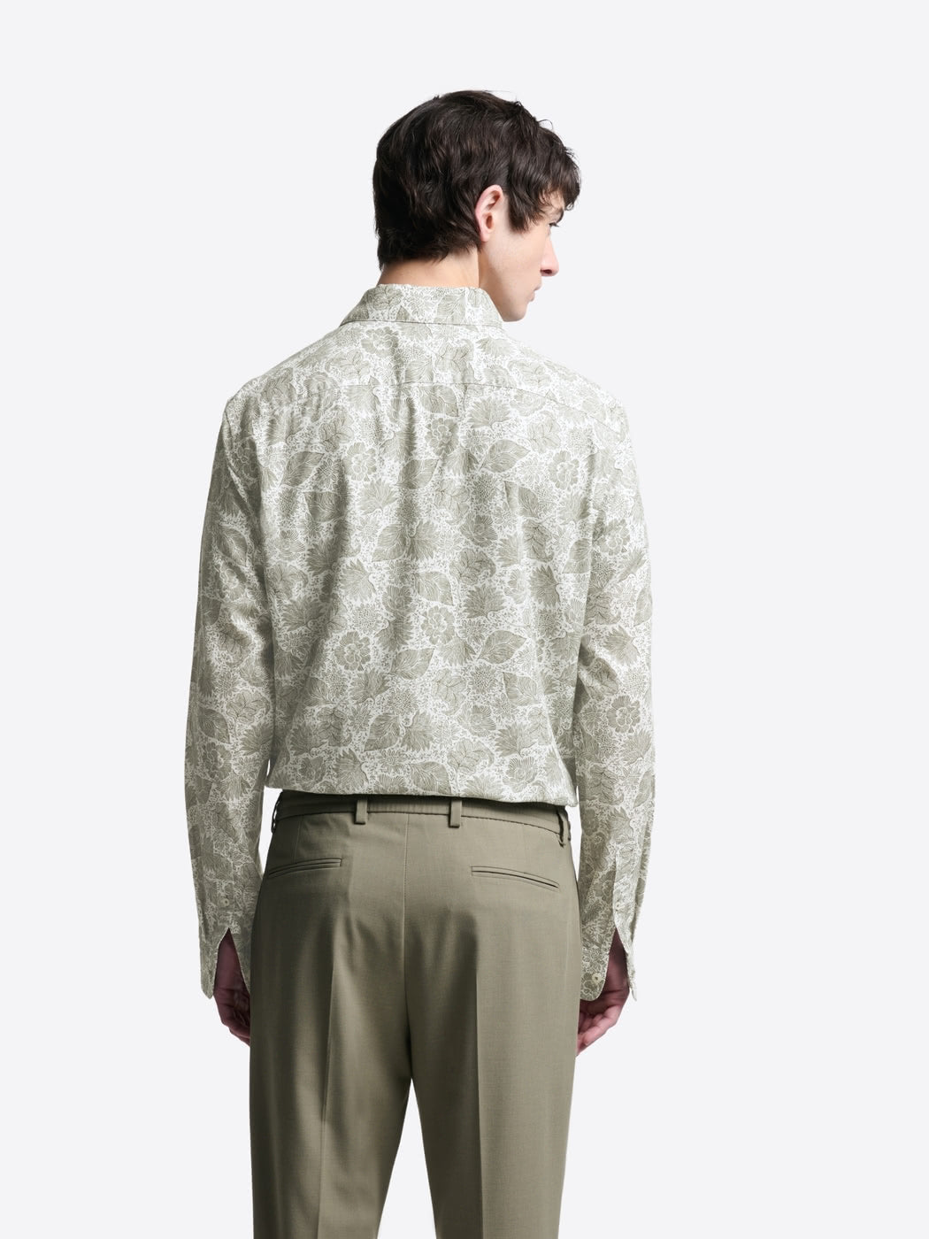 Chemise slim en coton bio fleurie - DEVRED 1902