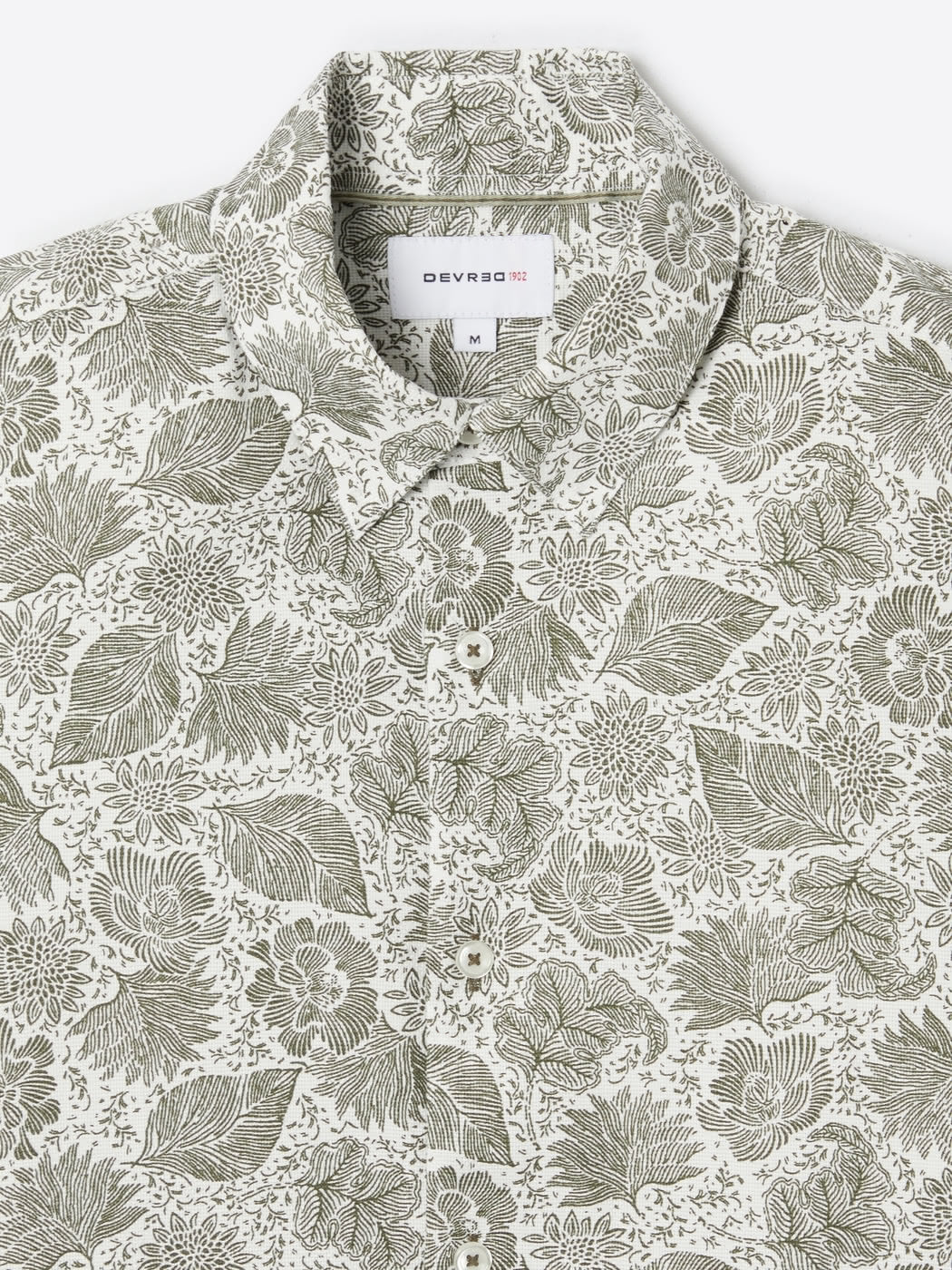 Chemise slim en coton bio fleurie - DEVRED 1902