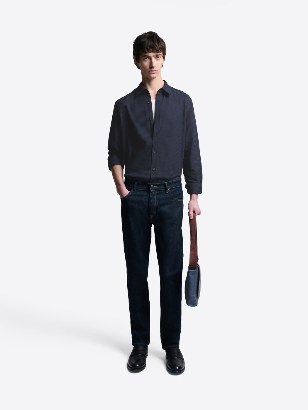 Chemise slim en seersucker - DEVRED 1902