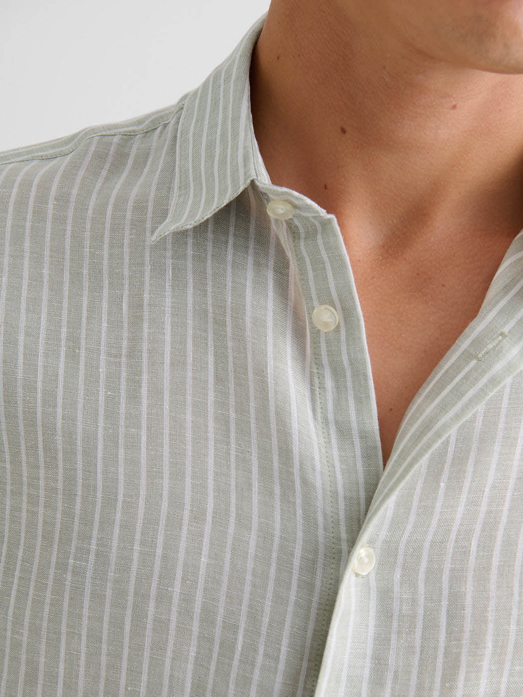 Chemise slim en lin rayée - DEVRED 1902